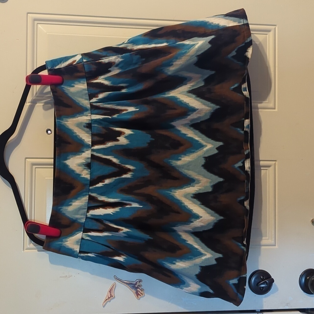 Worthington Stretch Chevron Southwestern feel Swinging Mini - Size 14